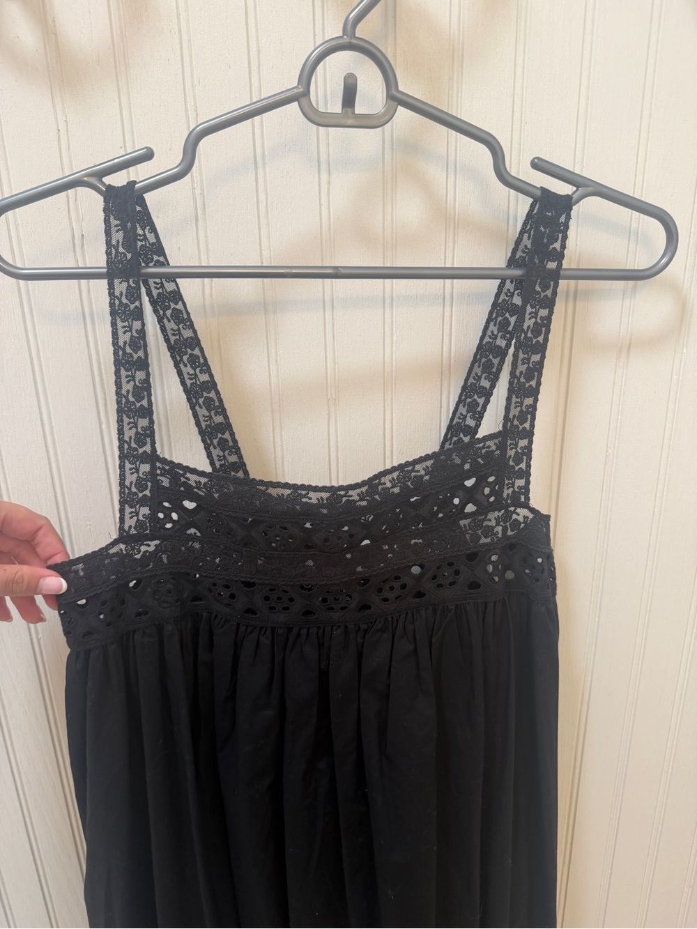 NWT J. Crew Black Eyelet-Trim Maxi Dress - Picture 4 of 4